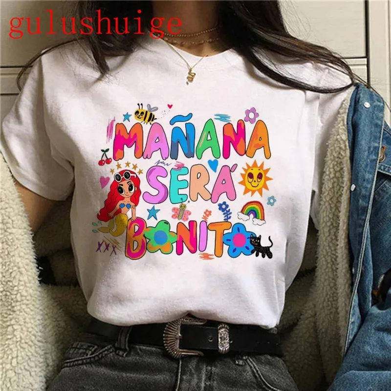 Futuro sarà bella maglietta grafica Karol G cuore donna Manana Sera Bonito Tee Shirt divertente Y2k TShirt femminile