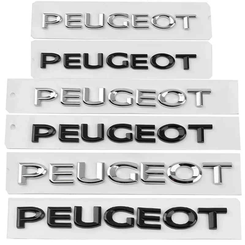 PEUGEOT Letter Logo Car Stickers for Peugeot 206 208 307 308 408 2008 3008 406 407 107 207 4007 4008 5008 Trunk Decoration