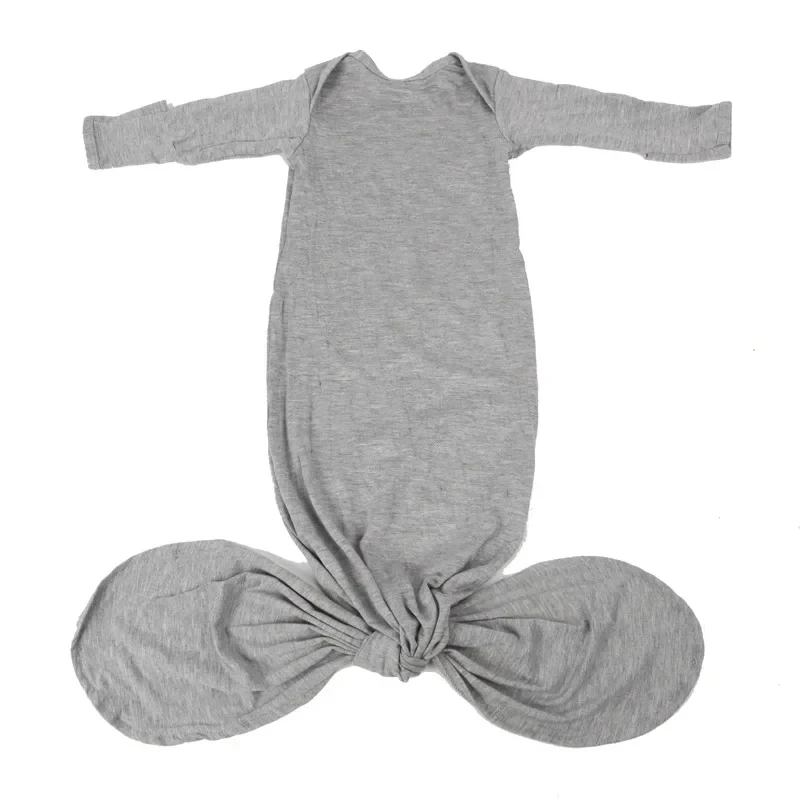 Unisex manga comprida de algodão macio Sleepers, Cobertor do bebê recém-nascido, Robes Sólidos O-pescoço, Cobertor Confortável, 0-6M