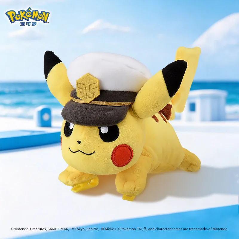 

Оригинальная плюшевая игрушка Pokemon Center Geniune Pawing Shoulder Captain Pikachu, аниме-товары, милый декоративный мягкий подарок на день рождения и Рождество