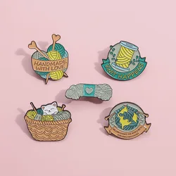Pin Club | Cartoon Wool Ball With Cute Kitting Enamel Metal Brooches Creative Cat Badges Clothing Backpack Accessories Wholesale