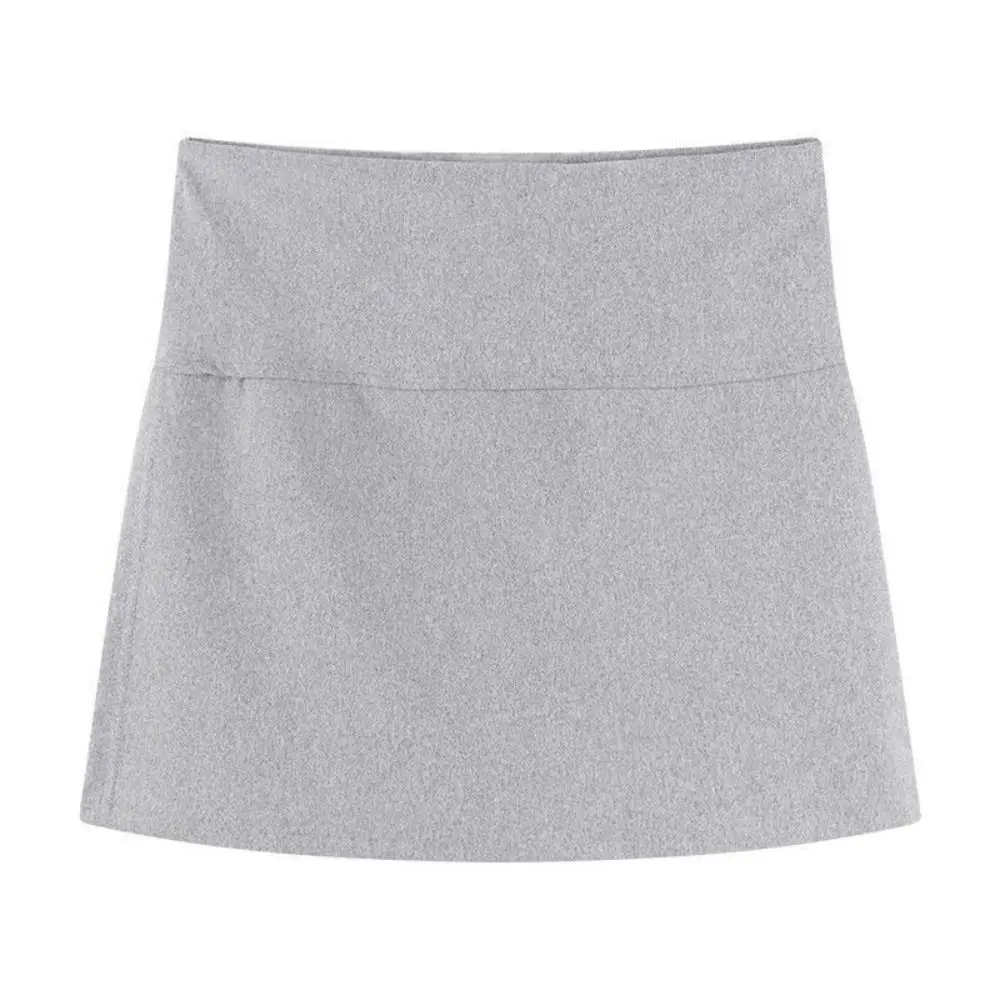 

Side Slit Women's A-line Culottes Y2K Spicy Girl Style Mini Shorts Skirt Sports Style Asymmetric Skirt with Safety Shorts Girls