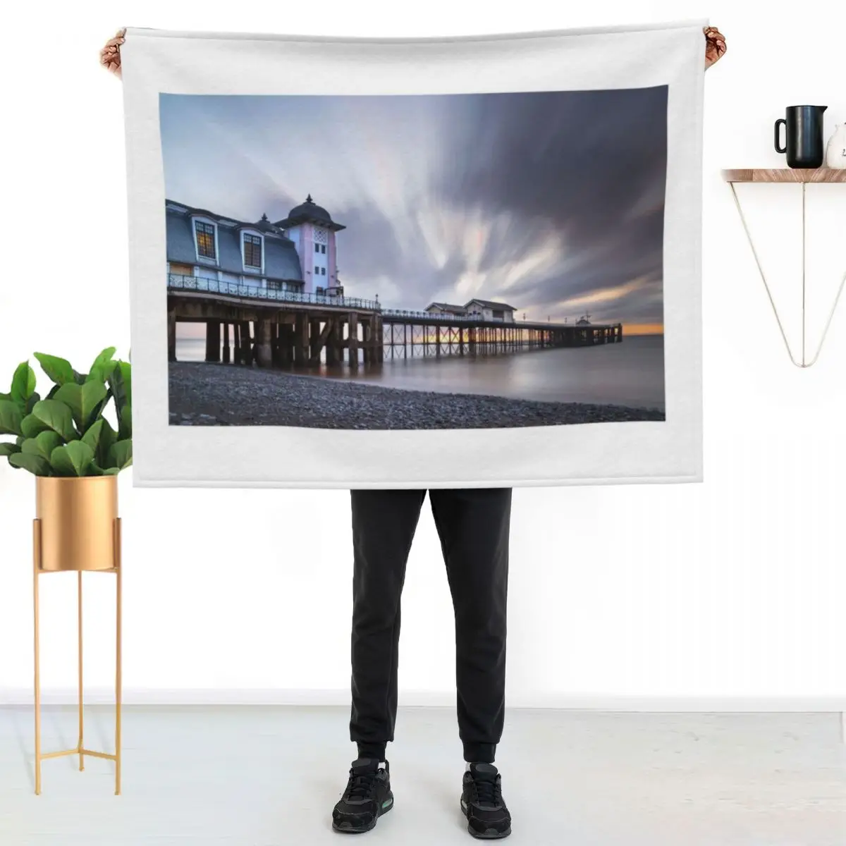 PENARTH STEEL SUNRISE Throw Blanket Weighted Cute Plaid Thin Tourist valentine gift ideas christmas gifts Blankets