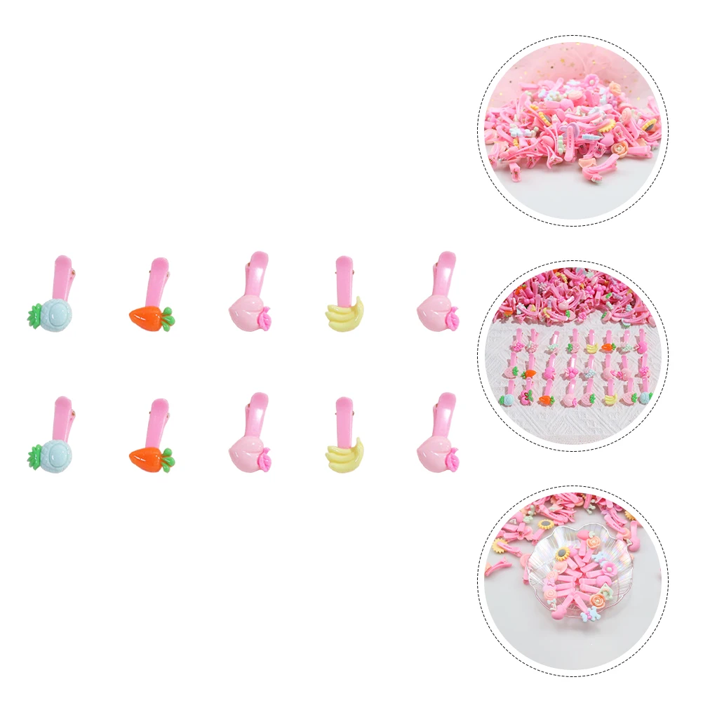 

10pcs Girls Hair Clips Plastic Barrettes Colorful Lightweight Party Halloween Christmas Decorative Toddler Hair Accessories