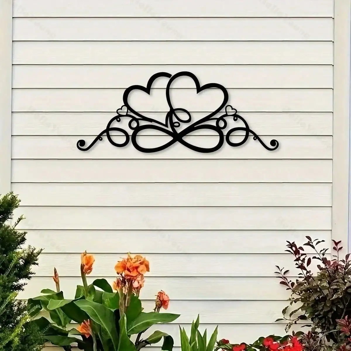 CIFBUY Vintage Heart Aluminum Wall Art Waterproof Durable Rustproof Metal Sign For Modern Home Decor