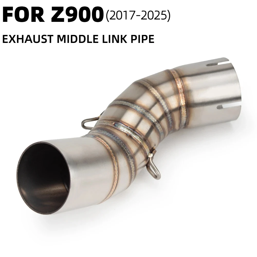 JUN Suitable for Kawasaki Z900 2017-2025 Motorcycle Exhaust Pipe Stainless Steel Titanium Alloy Middle Link Pipe
