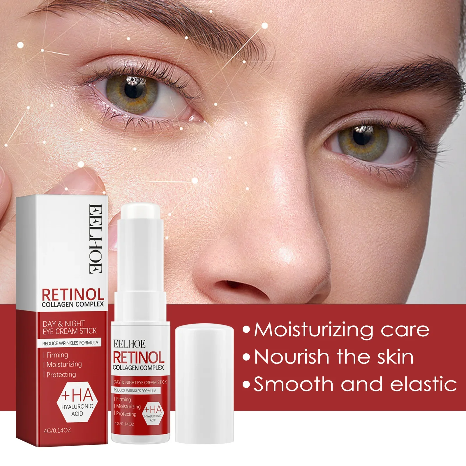 Retinol Remove Wrinkle Face Set Firming Lifting Anti-Aging Serum Fade Fine Lines Eye Stick Improve Puffiness Skin Care Products