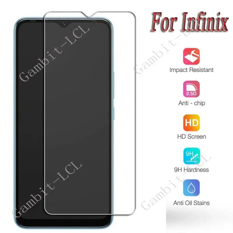 Tempered Glass For Infinix Hot 10 Lite 10T 10I 10S  11 Play 11S 12 Pro 12i 20 4G 5G 20S 20i 30 30I Screen Protector Cover Film