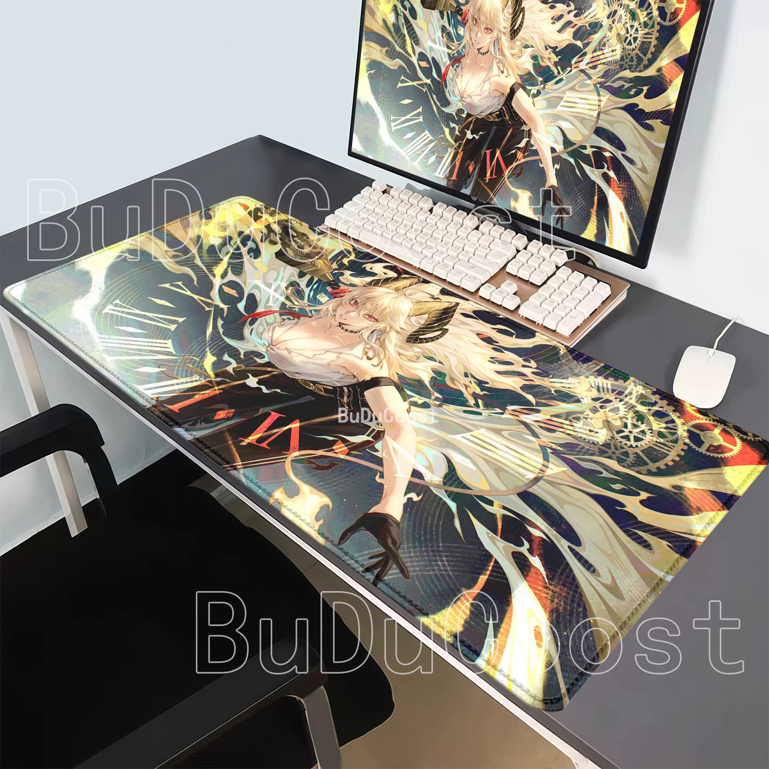 PC Gaming WuWa Zani Wuthering Waves Anime Girl Mousepad Large Keyboard Anti-slip Rubber Desk Mat HD Printing ESports XXL Carpet
