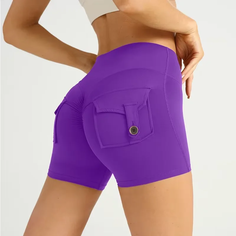 

High Waist Pocket Sexy Butt Yoga Shorts Leggings Quick dry breathable Tights Sports Workout Cycling Outdoor Sports Shorts️