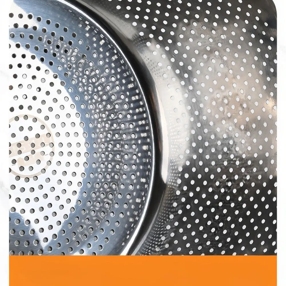 Kitchen Basin 316 Stainless Steel Washing Bowl Vegetable Fruit Drainer Colander Rice Rinsing Container Modern Food Prep Tool