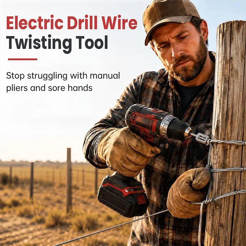 Electric Drill Wire Twisting Tool Heavy Duty Wire Twister Set 1/4
