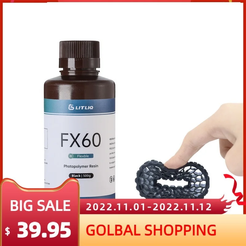 

Top FX60 Flexible Rubber Like Printer 3d UV Resin For Elegoo Anycubic Resin 3d Photon Resin liquid LCD DLP MSLA TPU Like