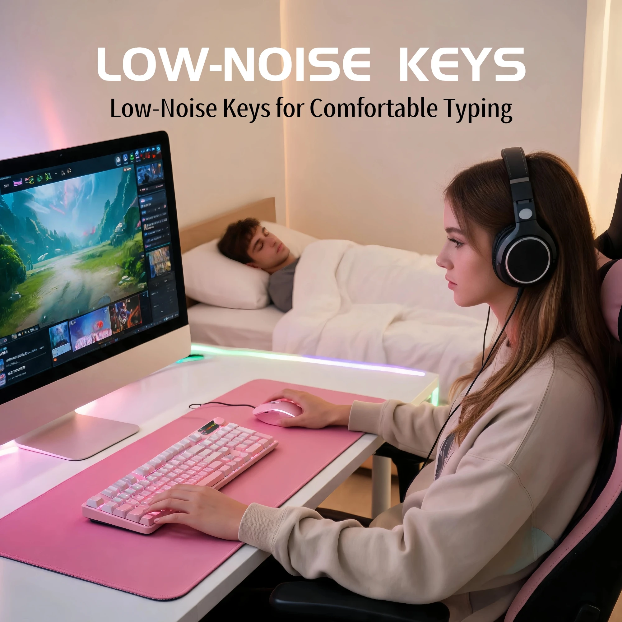 IP98 คีย์บอร์ดไร้สาย RGB แบบ 3 - Gaming Keyboard Ip98 บทวิจารณ์และราคา