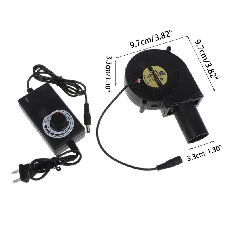 652F شواء مروحة منفاخ كبير تدفق الهواء 110 فولت 220 فولت التيار المتناوب بالطاقة مروحة متغيرة السرعة المراقب المالي #6