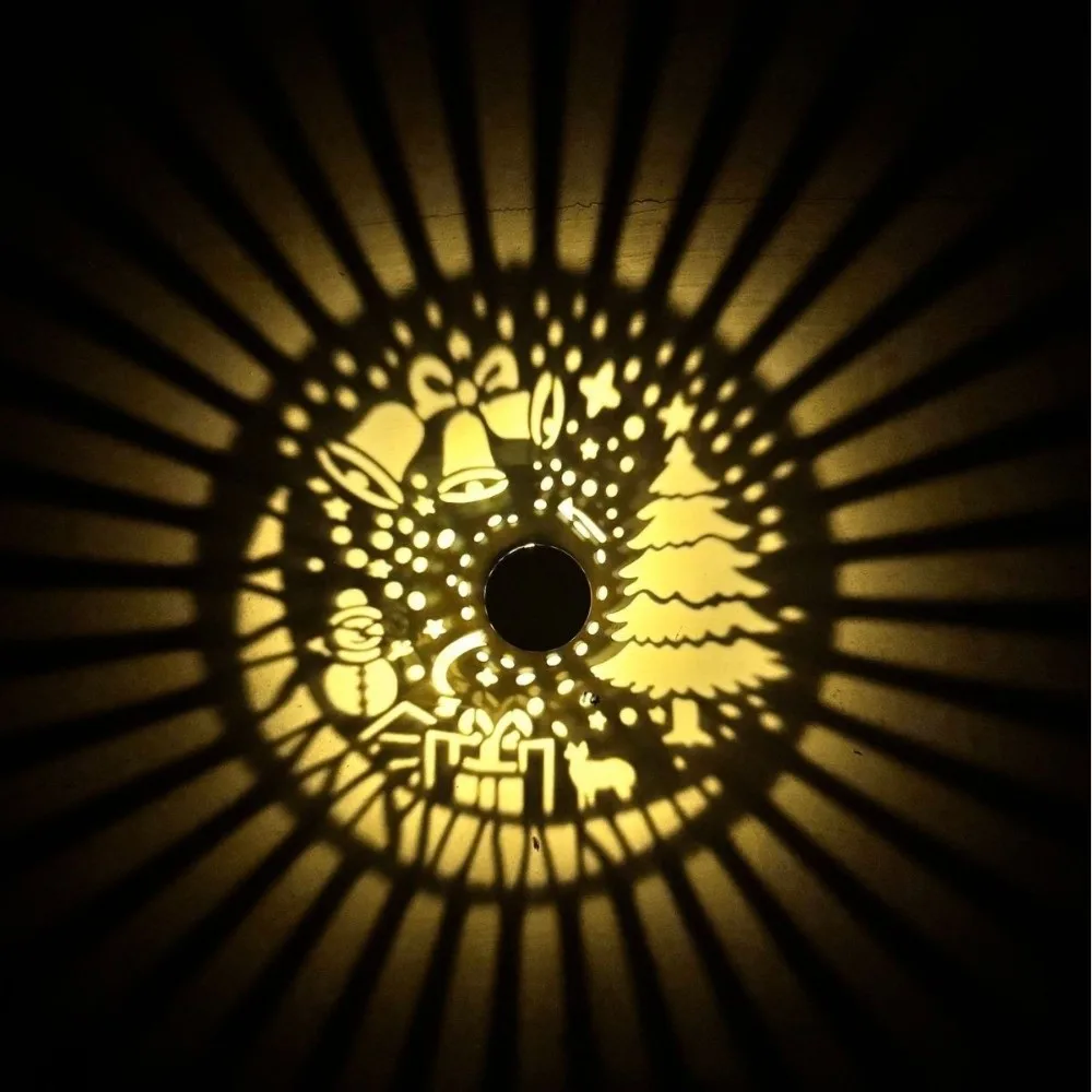 Solar Powered Christmas Decorative Wall Light Multicolor Garden Lighting Solar Projection Light Patterned Projection