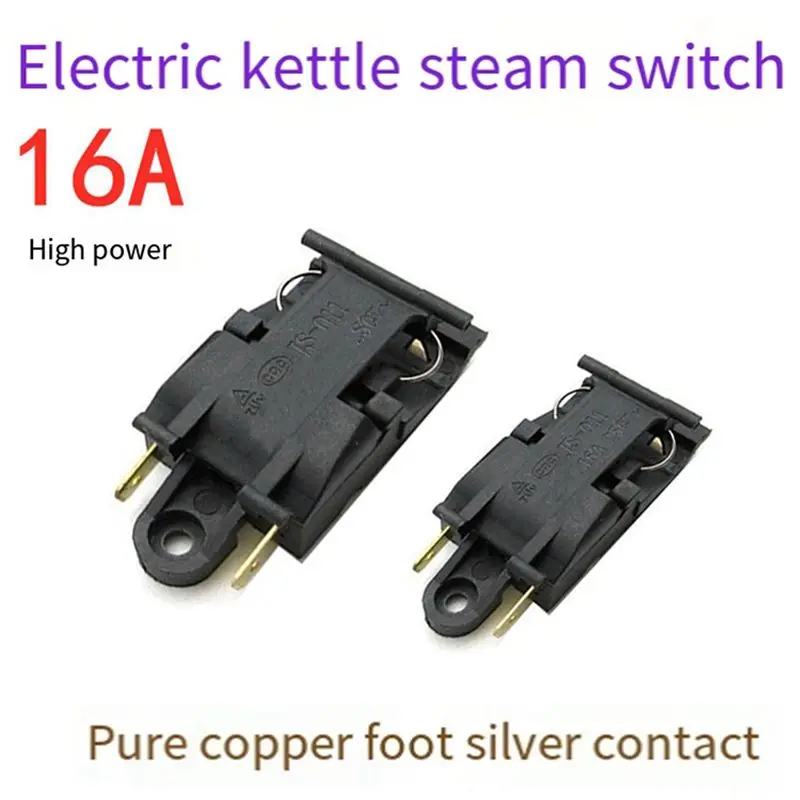 DT17 10 Pcs Electric Kettle Steam Pressure Jump Switch 16A, Kettle Power Switch Thermostat Temperature Control, Replacement