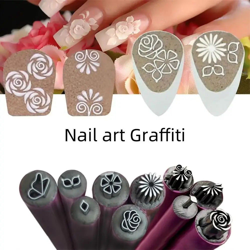 

6/10/15pcs Floral Butterfly Pattern Nail Art Stamp Pen Set Flower Painting Drawing DIY Nail Graffiti Pen Stamping Plate