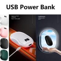 New 5000mAh Electronic Hand Warmer Rechargeable Quick Heating Mini Pocket Warmers Double-sided Digital USB Heater