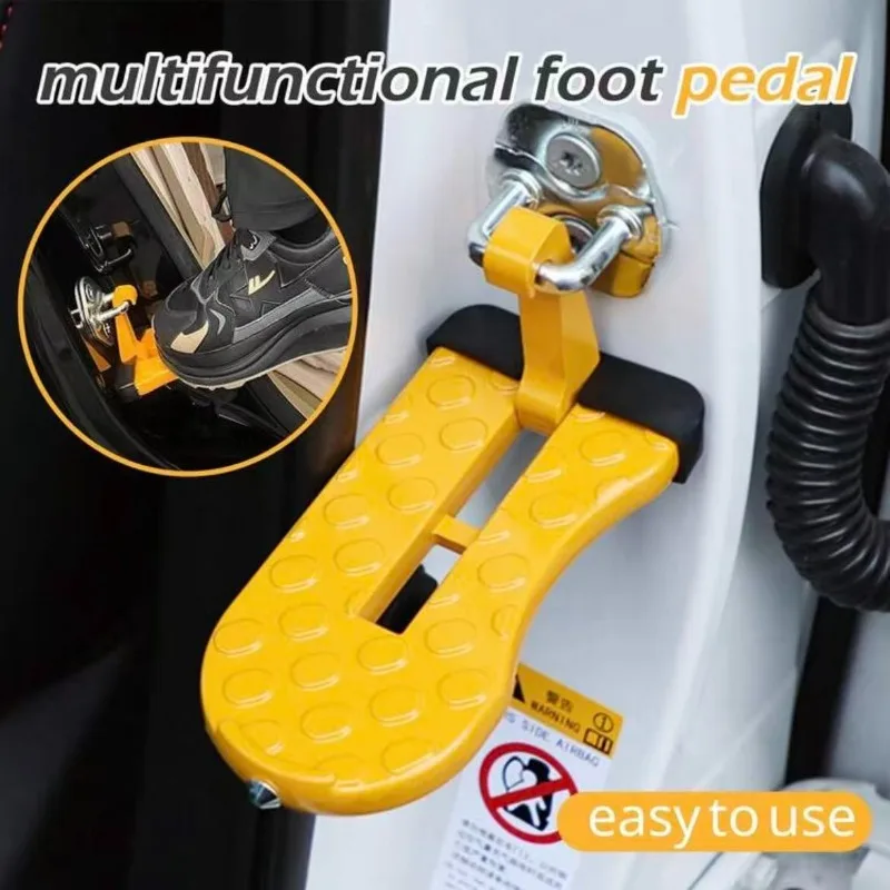 Aluminum Alloy Car Door Foot Pedal Assist Hook Top Foldable Roof Rack Door Step Easy access to the car roof Universal Car Moun