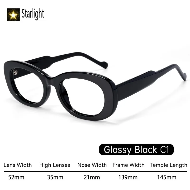 Thick Acetate Square Black Glasses Frame Man Customized Logo Classic Eyeglasses Frames Men Prescription Myopia Reading Handmade