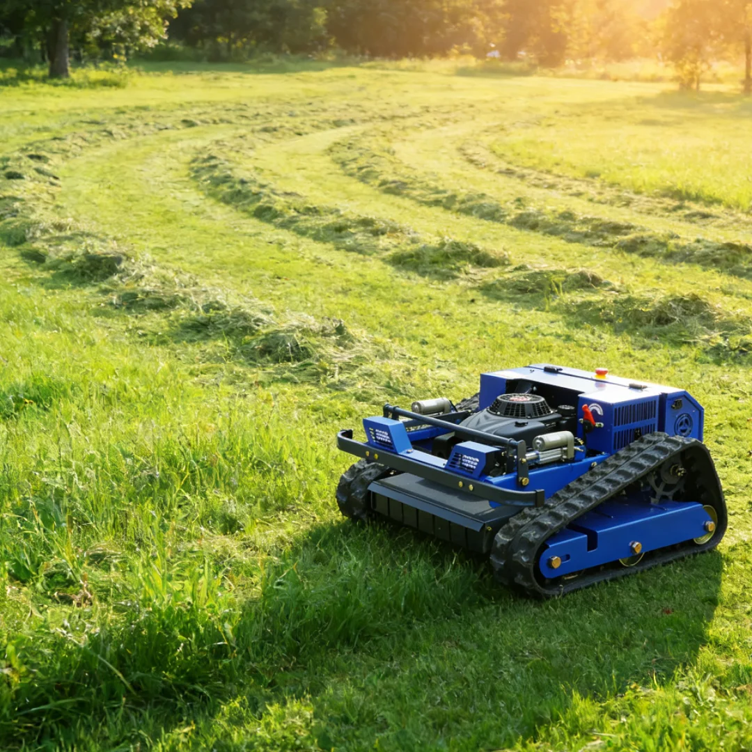 Customized remote control hillside lawn mower track type suitable for all terrain slopes automatic lawn mower