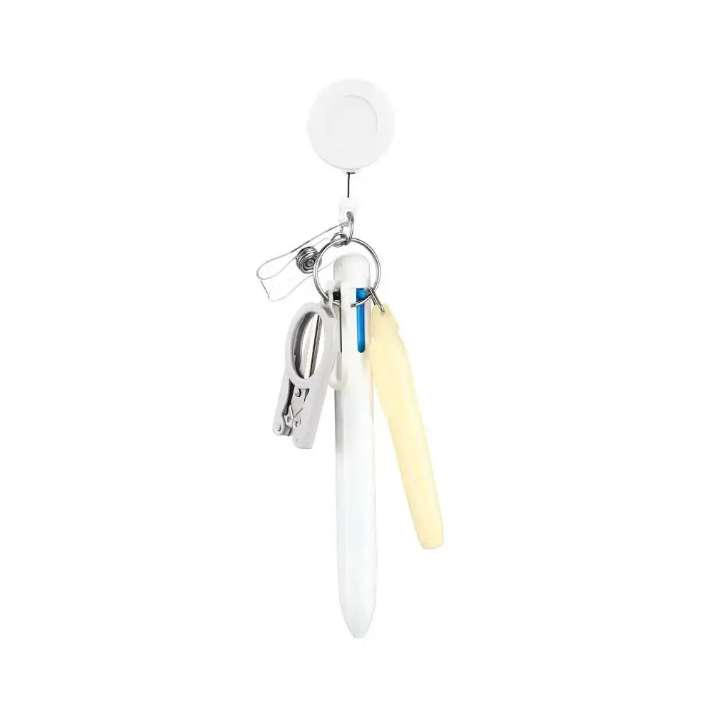 

DIY Retractable Nurse Pen Pack Portable Rotatable Student Badge Set Keychain Nurse Badge Clip