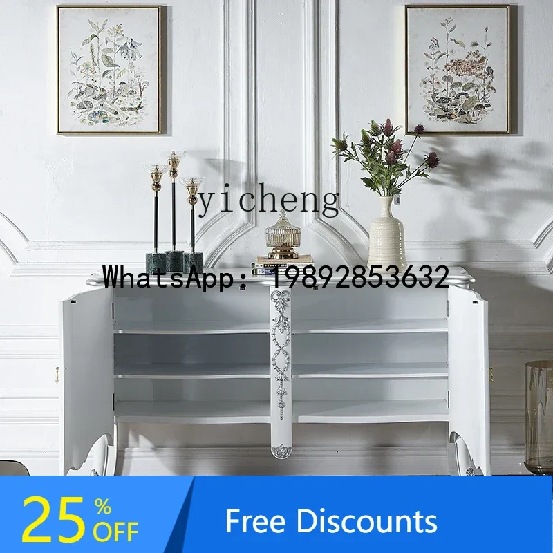 

high-end painted entrance, living room decorative locker light luxury style foyer, home dining side cabinet decorative figurines