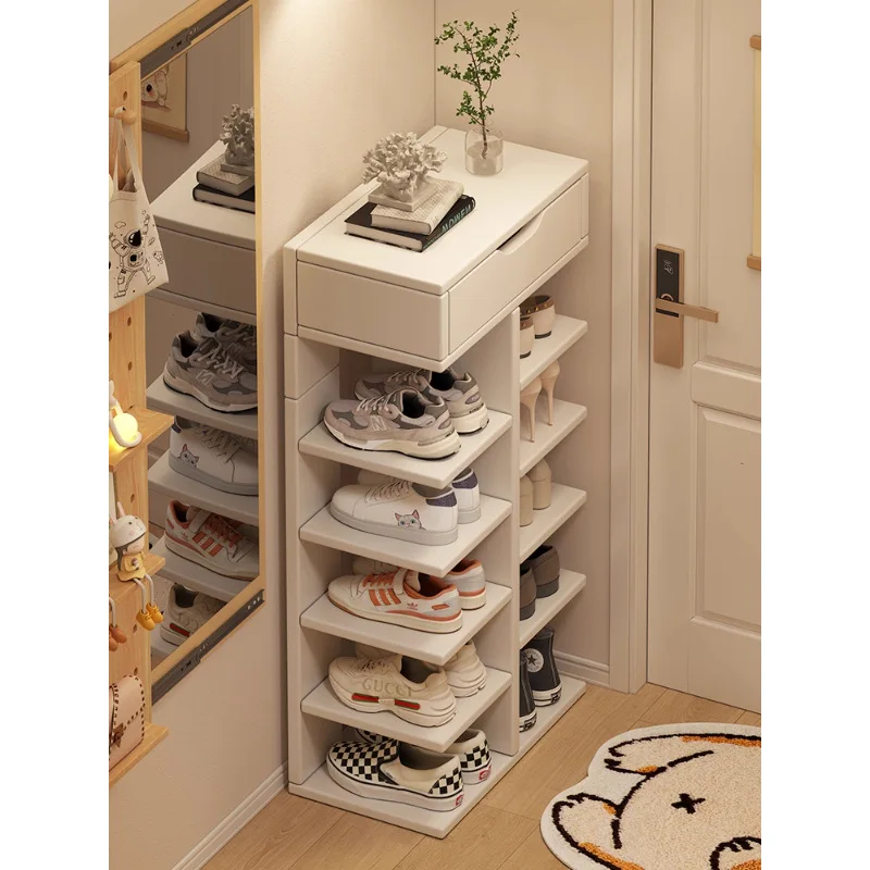 

Shoe rack Solid wood core Household indoor entrance Multi-layer simple dormitory Rental house Shelf Small