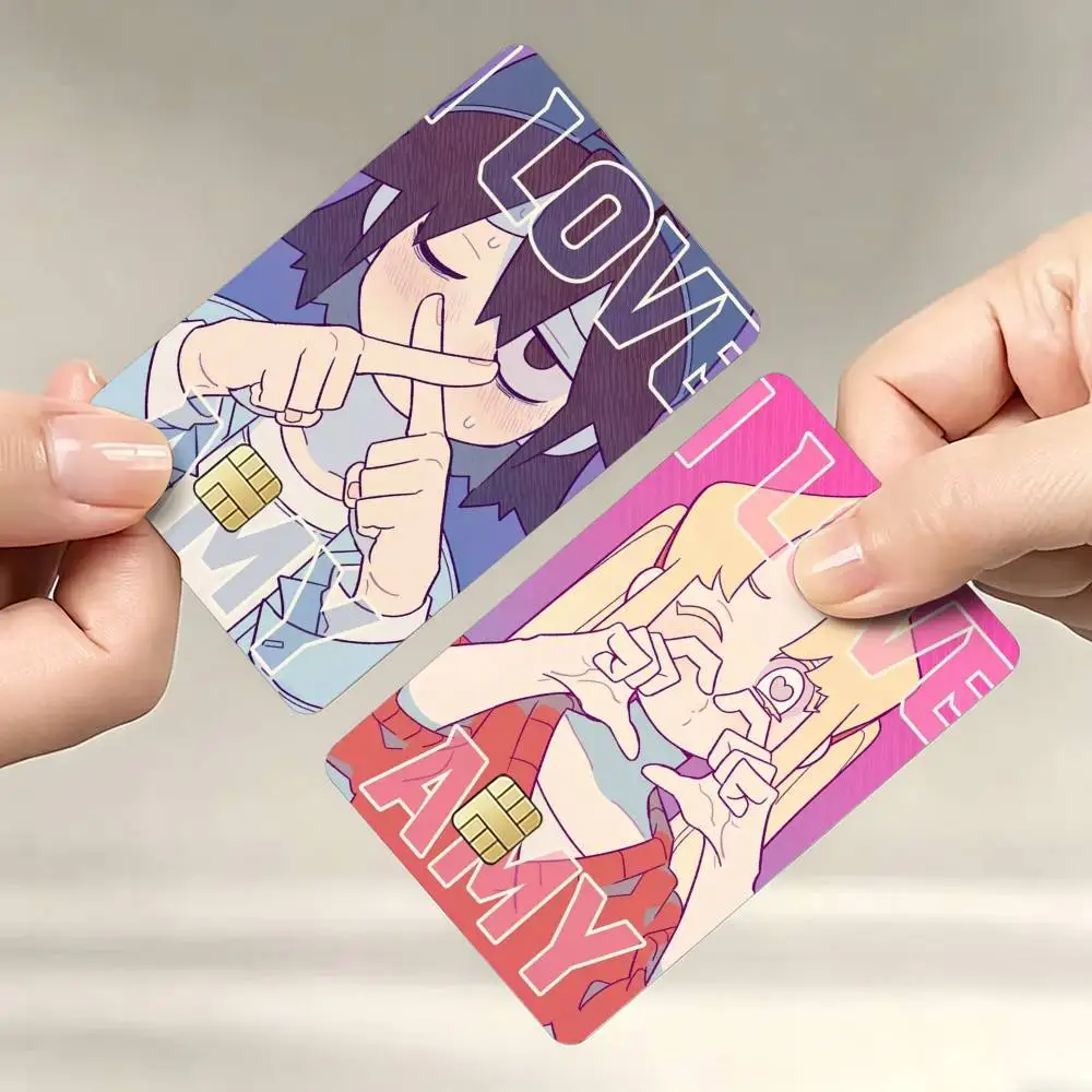

I Love Amy AMY x BIBI Anime Credit Card Skin Stickers For VISA Bank Bus Metro Access Card Protective Film Cover Sticker