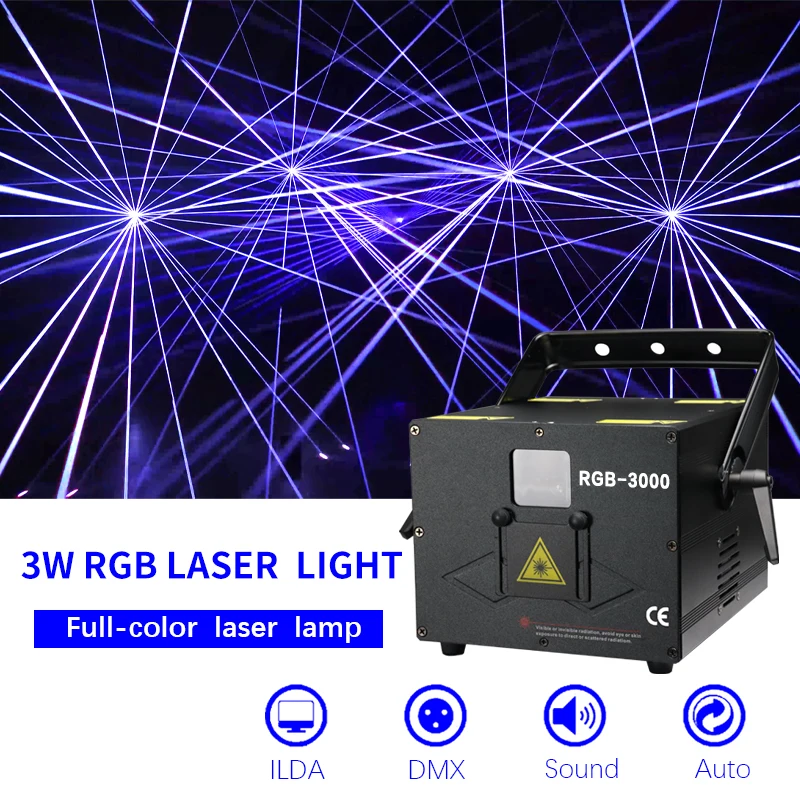 

Bluetooth Phone APP Edit Remote RGB 3W Animation Laser Projector Light Pro DMX Disco Moving Beam DJ Party Show Stage Lighting