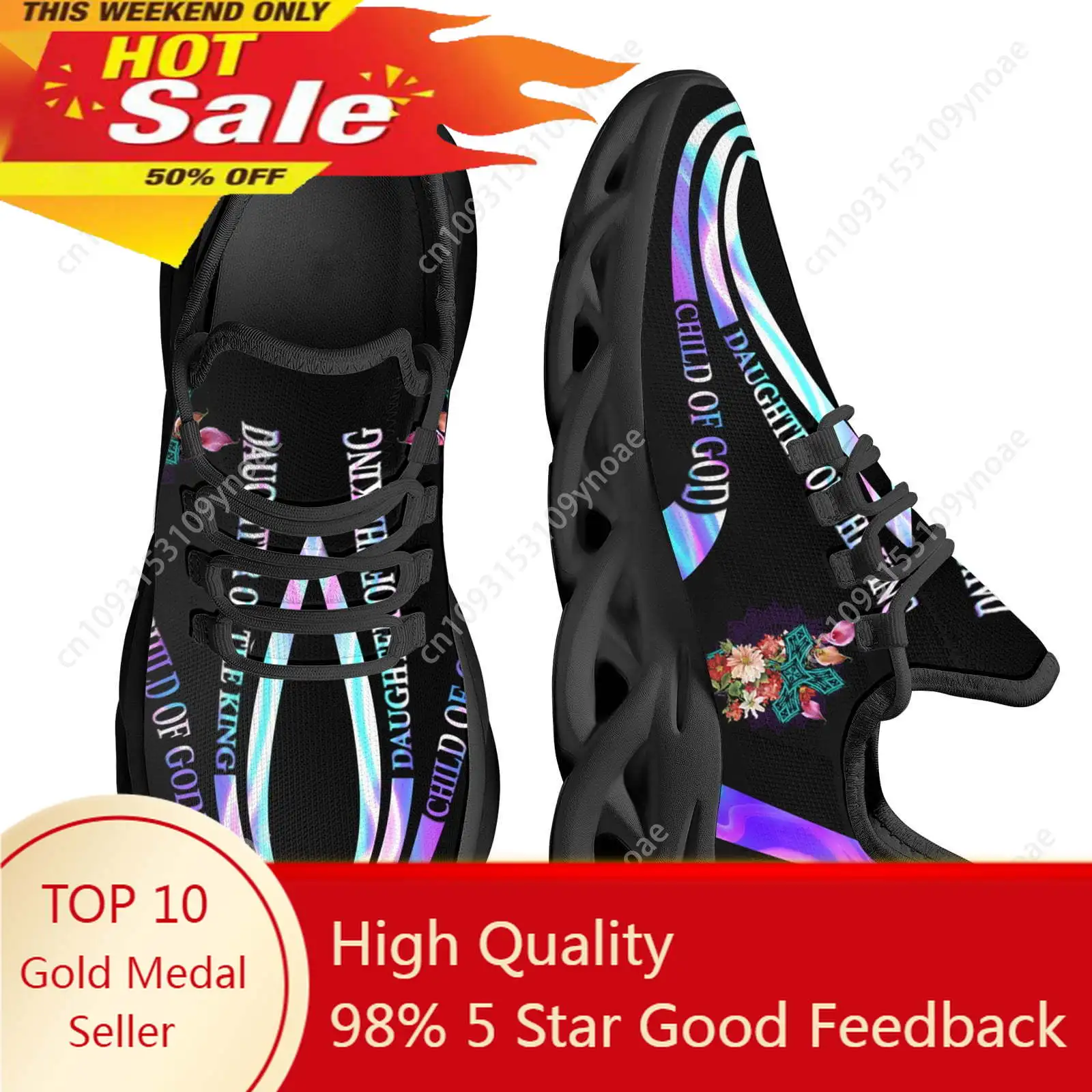 Faith And Love Pattern Running Sneakers Wear Resistant Platform Sports Tennis Lightweight Walking Shoes Zapatos