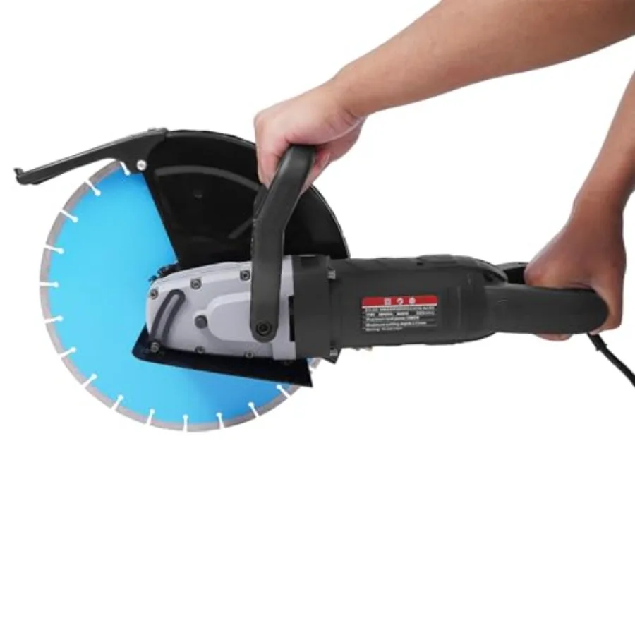 

Electric Concrete Saw 14 Inch 5800W Corded 5.31" Cutting Depth with Water Cooling System - Professional Cement Cutter for Reinf