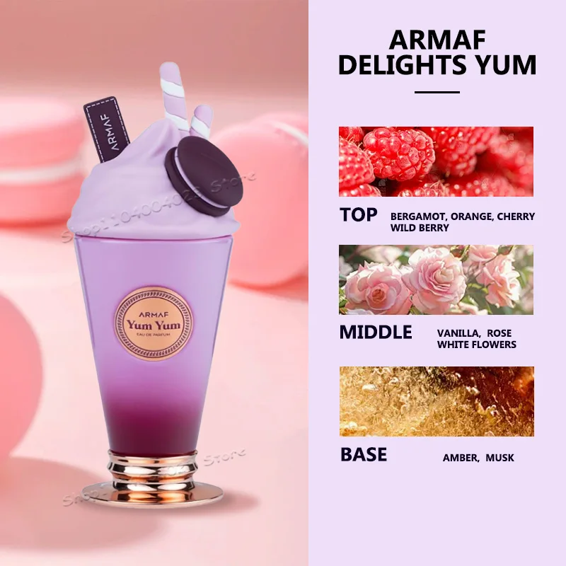 

100ML Armaf Delights Yum Eau de Parfum Spray For Women Long-lasting Fragrance Mesmerizing Women's Perfume Floral Fruity Scent
