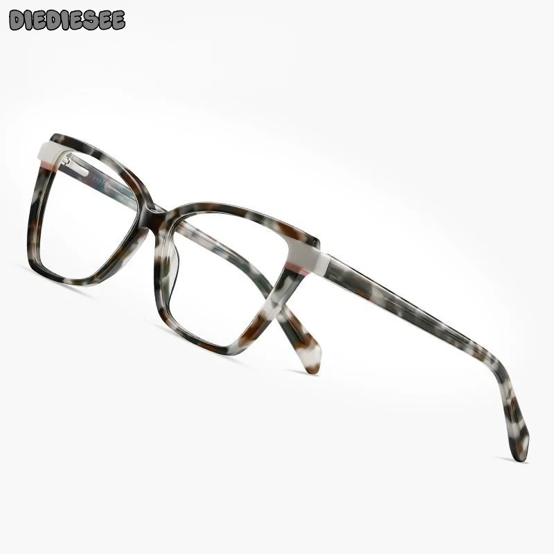 

DIEDIESEE New Fashionable Retro Anti Blue Light Board Splicing Eyeglass Frame Can Be Matched With Myopia Eyeglass Frame 22109