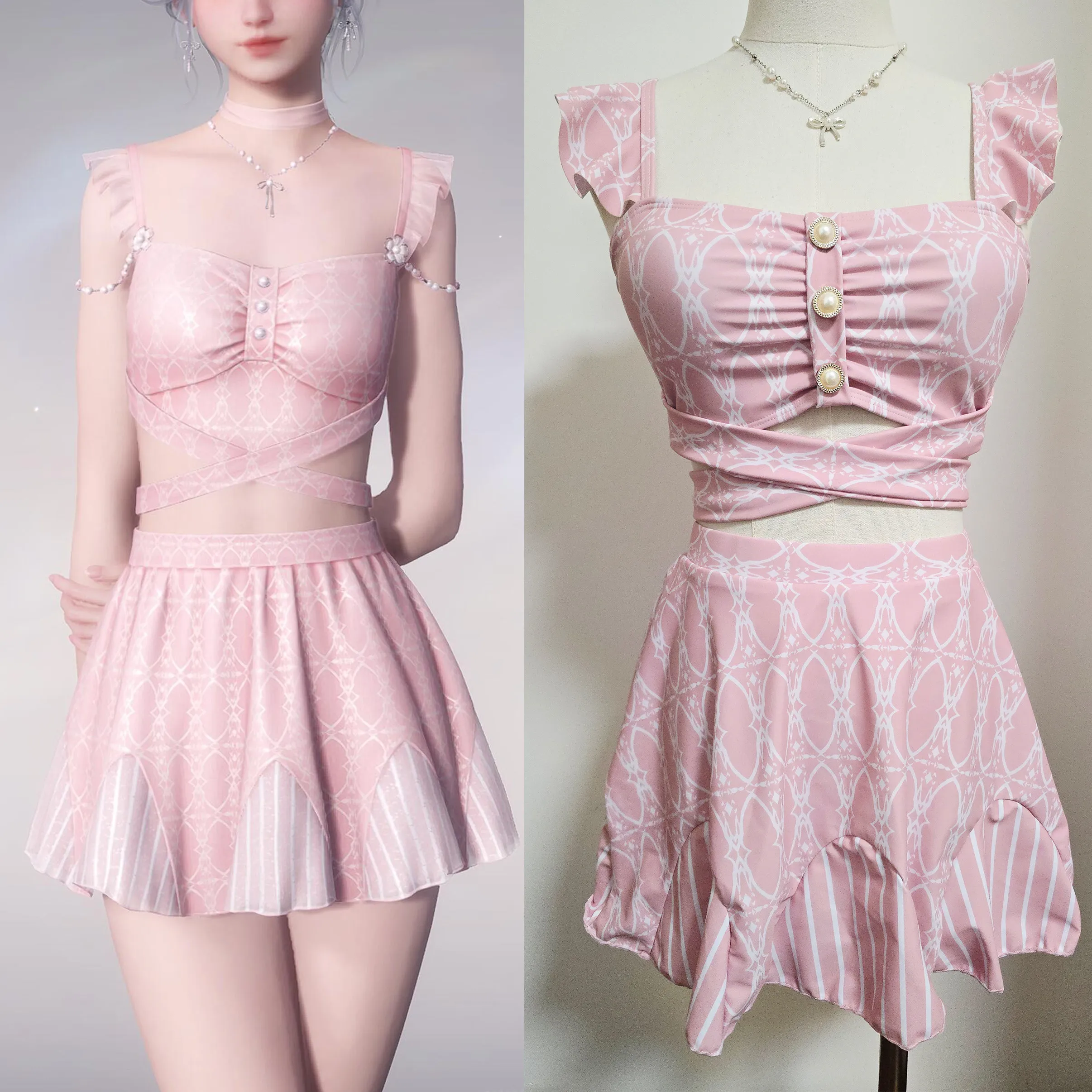 costume-de-cosplay-love-and-deepspace-sylus-heroine-maillot-de-bain-tenue-de-jeu-de-role-anime-tenue-de-fete-d'halloween-et-de-carnaval-pour-femmes