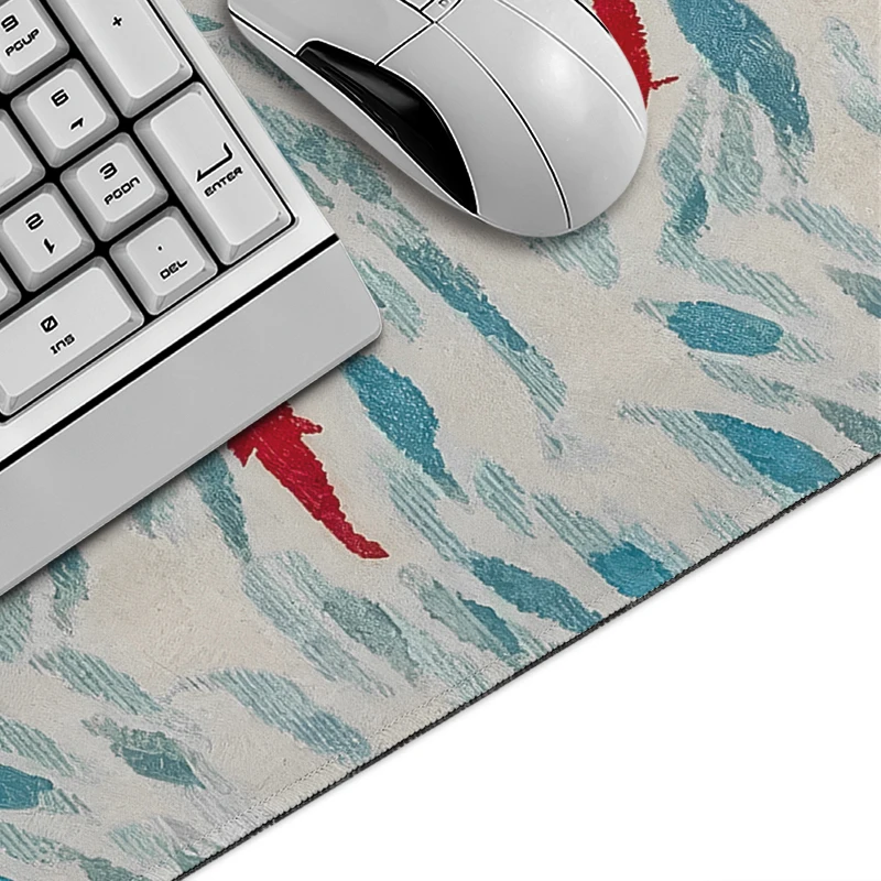Mouse Pad Koi Abstract Art Gamer printon demand Custom Home Computer Mousepad XXL Mouse Mat Non-Slip Soft Carpet PC Table Mat