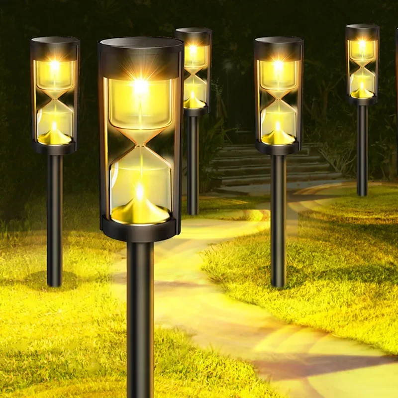 

Solar Hourglass Lawn Lamps Outdoor Lawn Garden Lamps Automatically Turns on When Dark, Garden Lighting Ground Plug-in Lamps