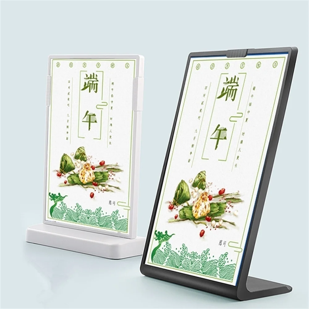 1 Pcs A4 Plastic T / L Shape Table Sign Holder Menu Sign Holder Stands For Tables Restaurants Sign Board For Stores