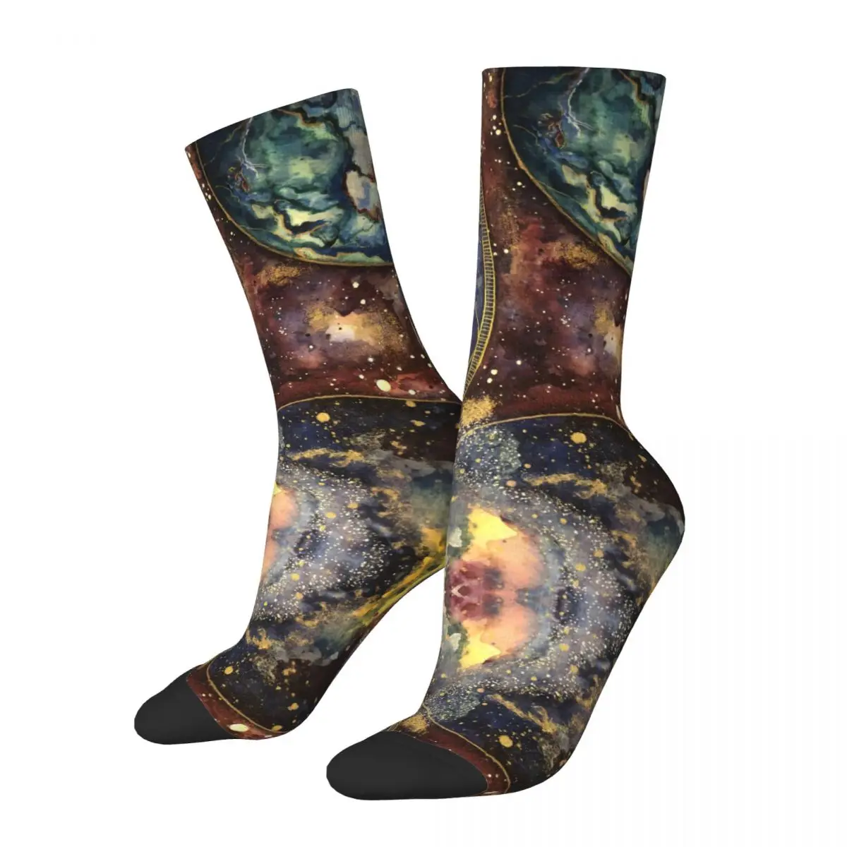 Calcetines Universe Earth World, medias Vintage para parejas, calcetines suaves para deportes al aire libre, calcetines antideslizantes con gráficos de otoño