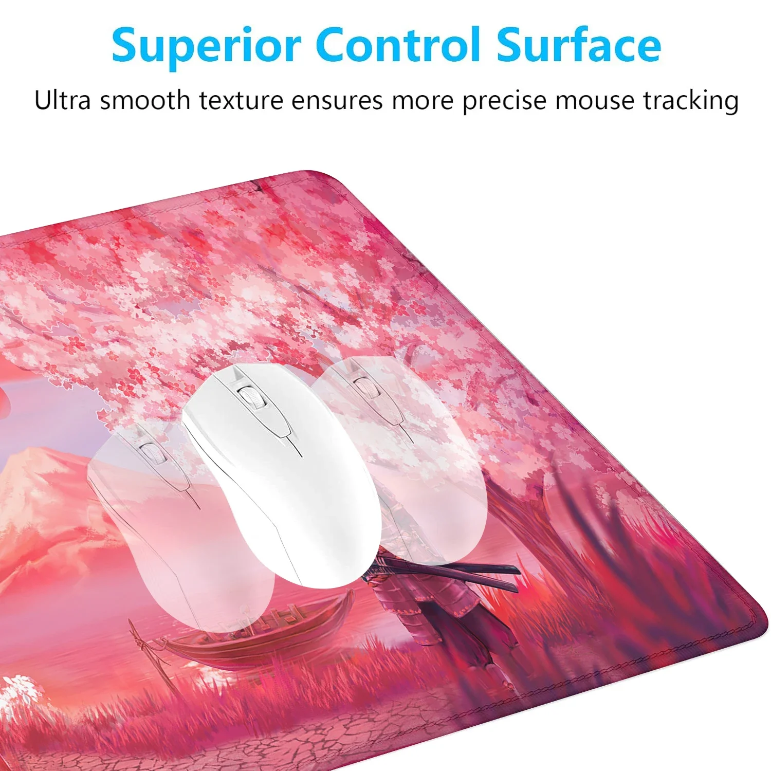 Ninja Mouse pad warrior large Mousepad 400X900 PC Computer Keyboard XXL Cherry blossoms Desk mat office interior accessories rug