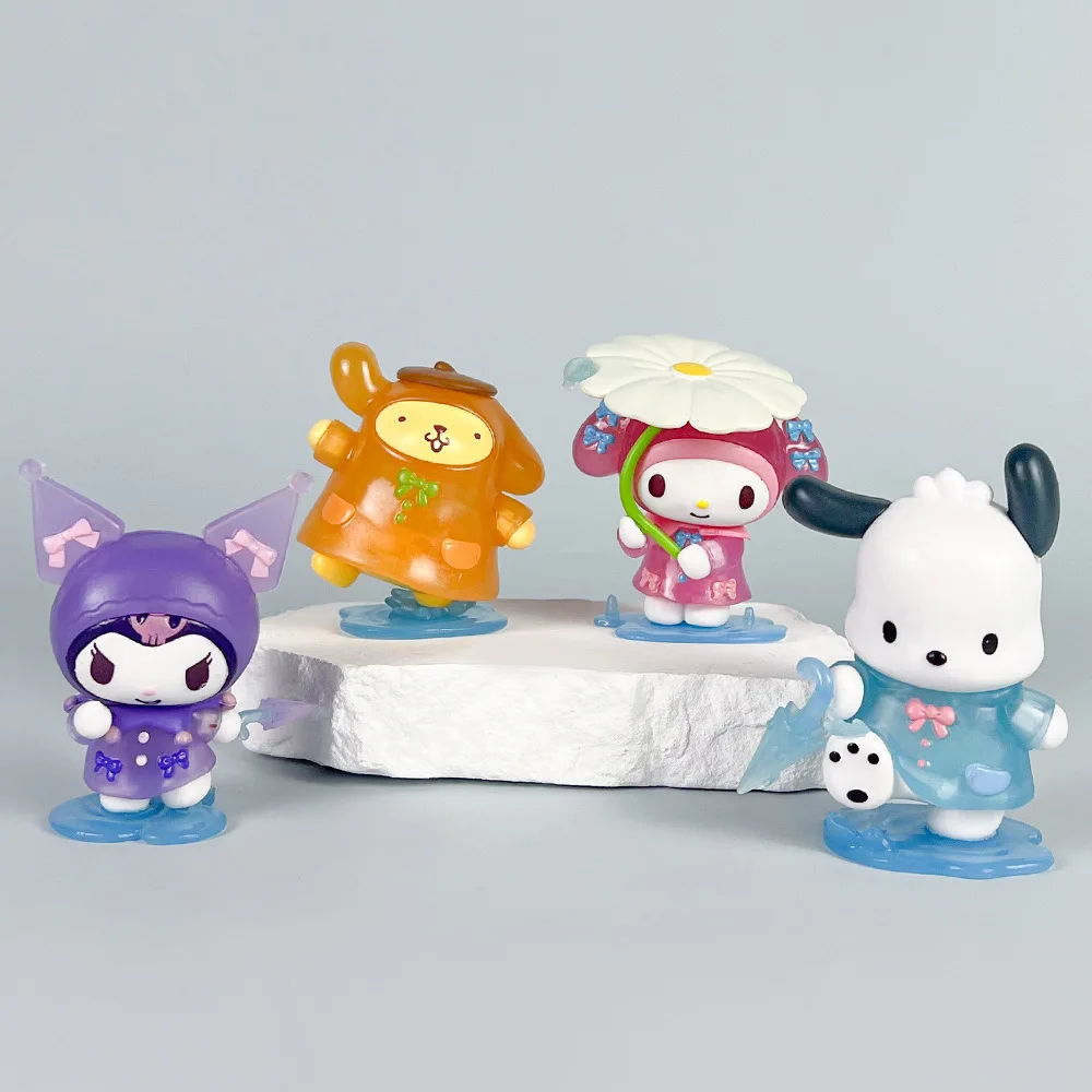 Sanrio figure Kulomi blind box rainy day Melody tide play animation figure Pacha dog cartoon ornament
