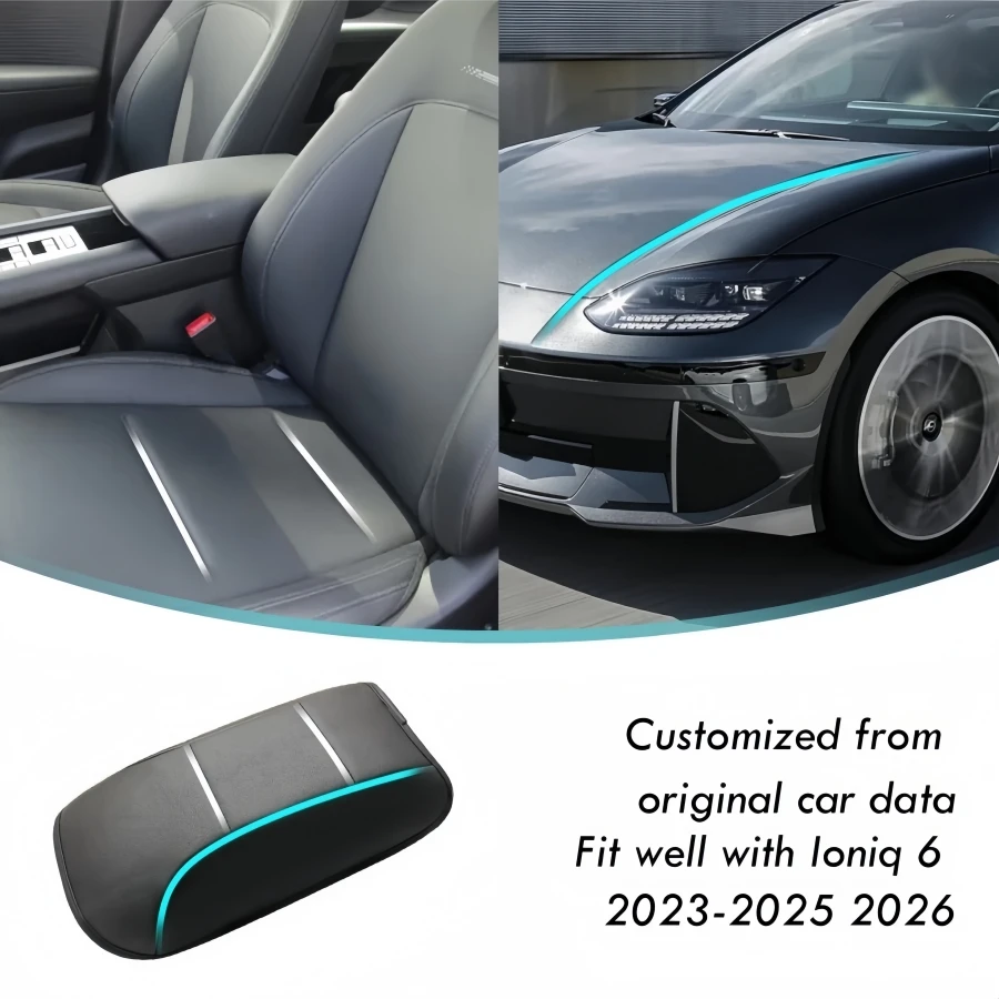 PU Armrest Cover For Hyundai Ioniq 6 2023-2025 2026 Soft Microfiber Center Console Armrest Pad Protector Ioniq 6 Accessories - view 3