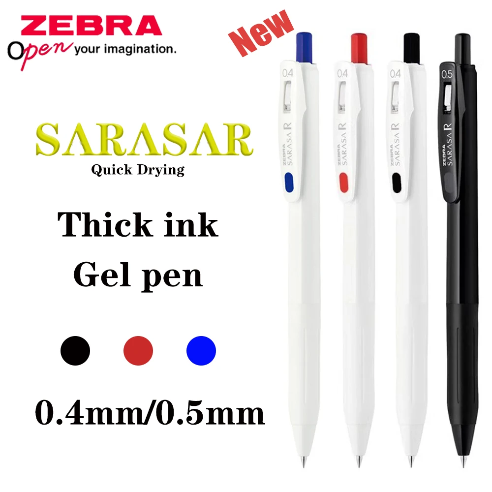 1PC Japan Zebra Gel Pen JJ29 SARASAR Quick Drying Press thick ink 0.4/0.5mm Office Accessories Cute School Stationery