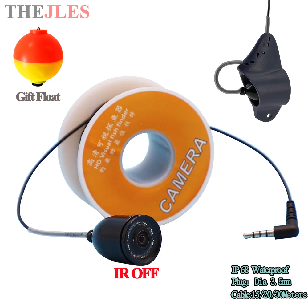 

15m/20m Single Fishing Camera Accessories For 9V Monitor Underwater Camera With IP68 Waterproof 8 IR Infrared Lamp Can Turn Off