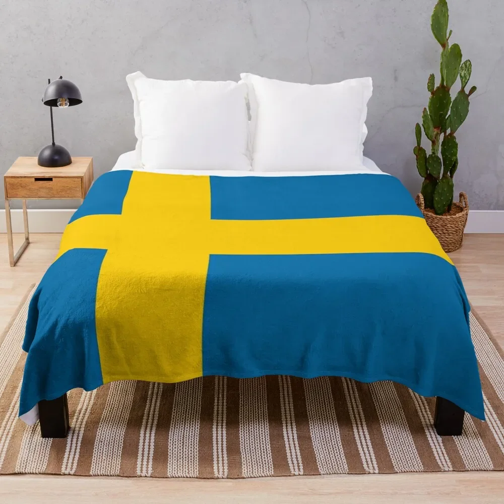 

Sweden Flag Throw Blanket Luxury Throw Moving Soft Beds Furry Blankets