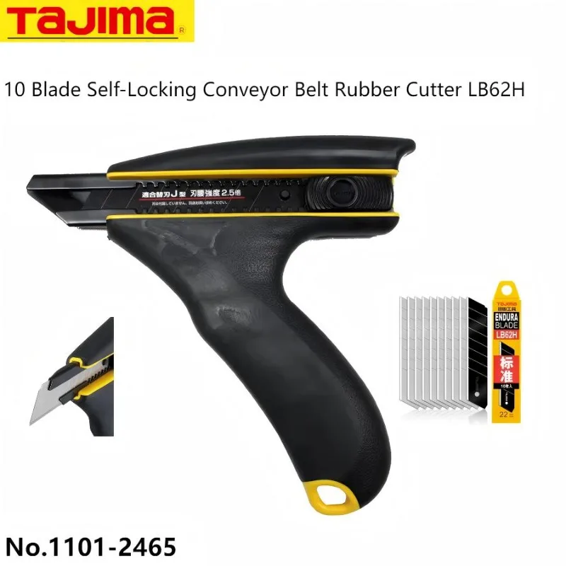 

TAJIMA No.1101-2465 Silicone Rubber Cutter with 10 22mm J-Blades, Cutting Knife Tool LB62H