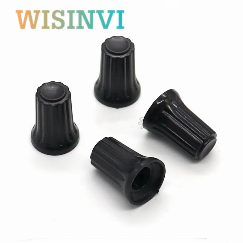 10PCS 12×17MM half shaft black plastic knob potentiometer rotary encoder volume switch knob suitable for D axis 6MM