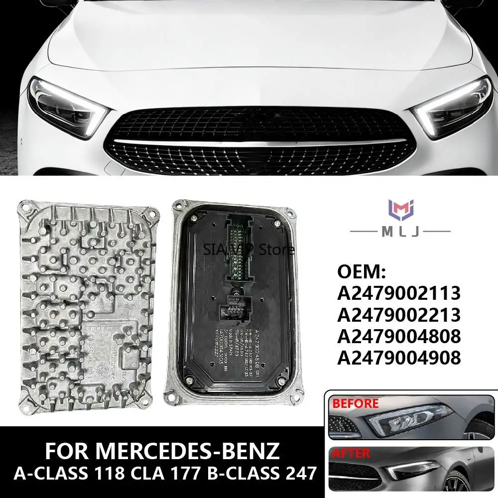 

NEW A2479002113 A2479002213 FOR Benz A-Class W118 CLA W177 B-Class W247 Car Headlight Ballast DRL Driver Module 9004808 9004908