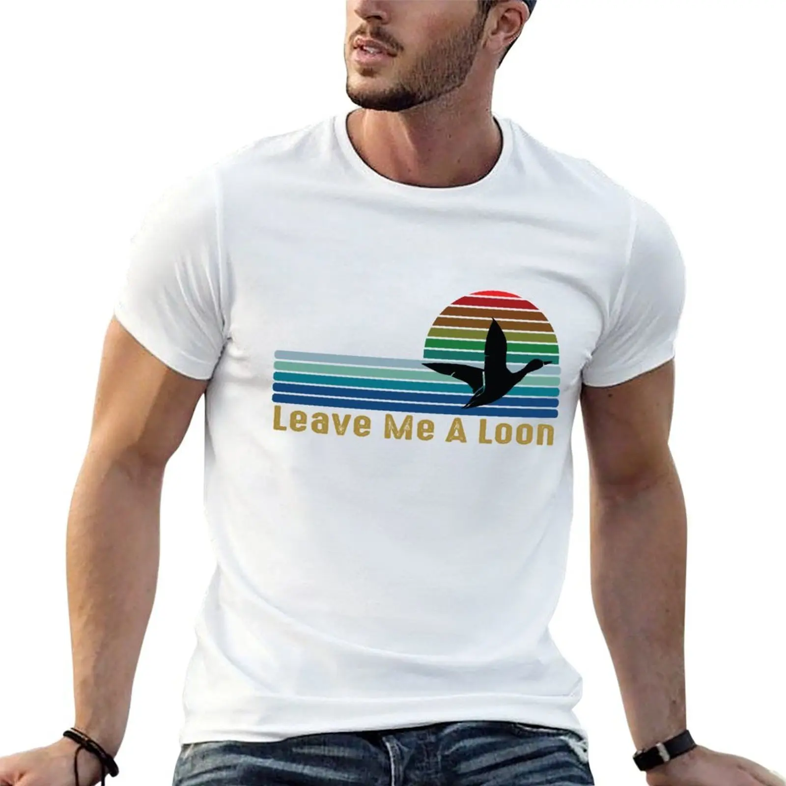 جرافيك مان لون، قمصان ناعمة تي شيرت Me for t Vintage Bird man ترك قمصان لـ Sunset Retro Watcher قطن #1